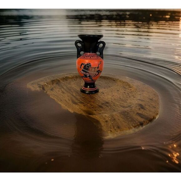 Hand Made Vintage Greek Urn (From Greece) - Picture 1 of 6